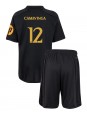 Real Madrid Eduardo Camavinga #12 Alternativní dres pro děti 2023-24 Krátký Rukáv (+ trenýrky)